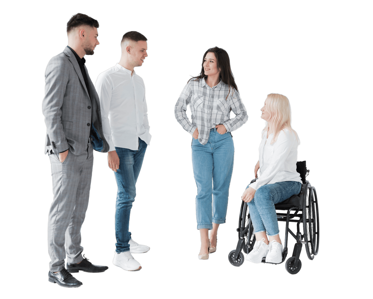 Caring support worker helping elderly client with daily activities